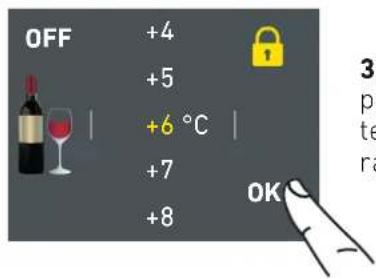 OFF +4 +5 +6 °C +7 +8 OK