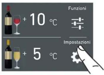 Funzioni + 10 °C Impostazioni + 5 °C