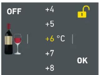 OFF +4 +5 +6 °C +7 +8 OK