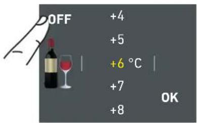 OFF +4 +5 +6 °C +7 +8 OK