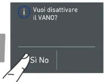 i Vuoi disattivare il VANO? Si No