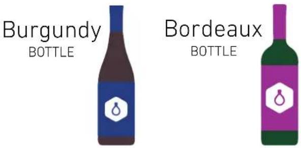 Burgundy BOTTLE Bordeaux BOTTLE