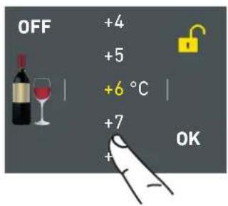 OFF +4 +5 +6 °C +7 + OK