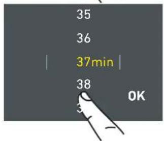 35 36 37min 38 OK