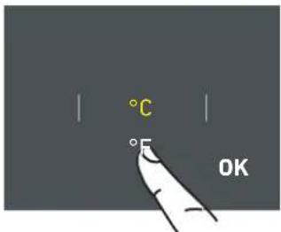 °C °F OK