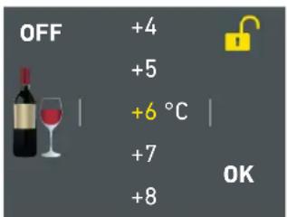 OFF +4 +5 +6 °C | +7 +8 OK