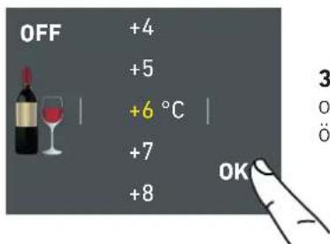 OFF +4 +5 +6 °C +7 +8 OK