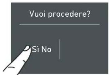Vuoi procedere? Si No