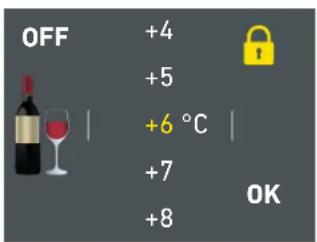 OFF +4 +5 +6 °C +7 +8 OK