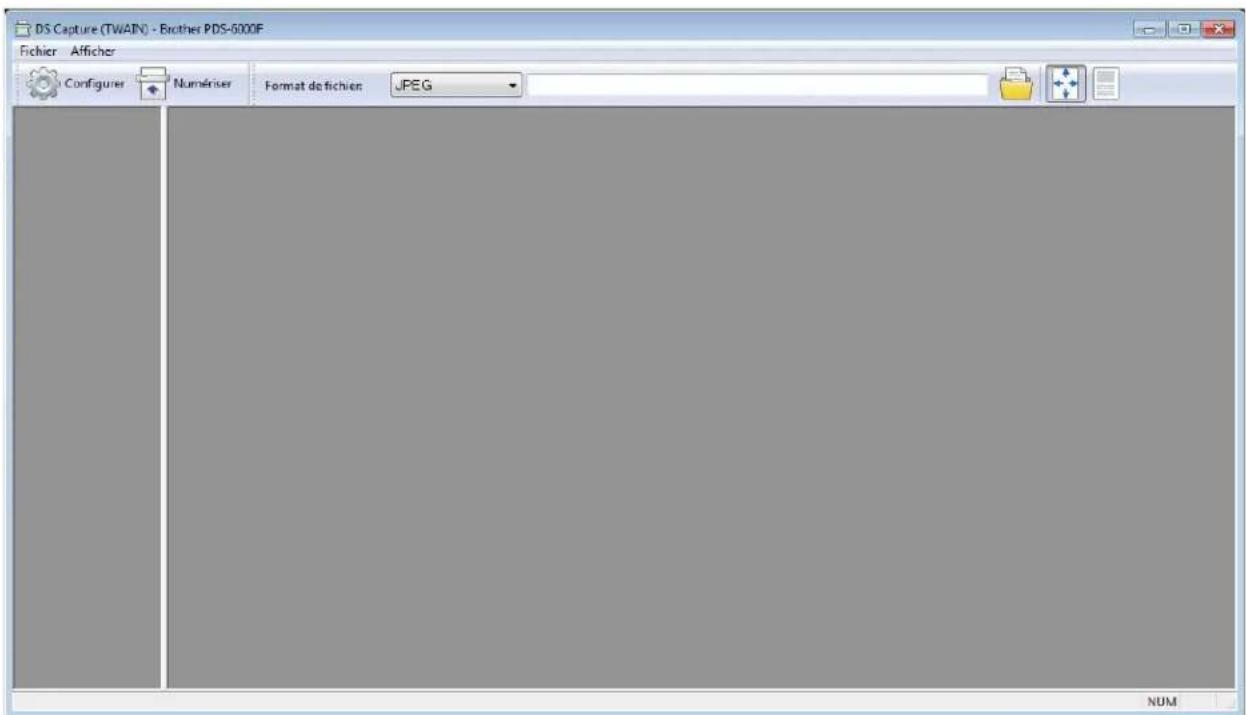 DS Capture (TWAIN) - Brother PDS-6000F Fichier Afficher Configurer Numériser Format de fichier: JPEG NUM