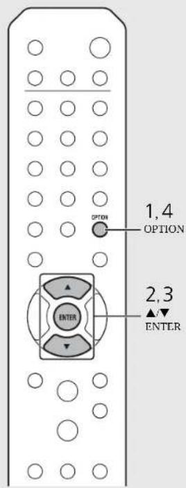 OPTION 1,4 OPTION 2,3 ▲/▼ ENTER ENTER