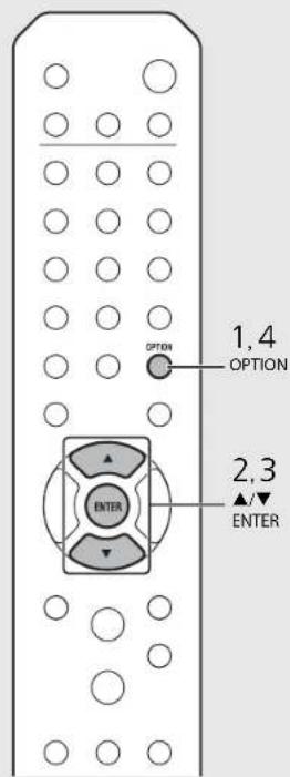 OPTION 1,4 OPTION 2,3 ENTER ENTER