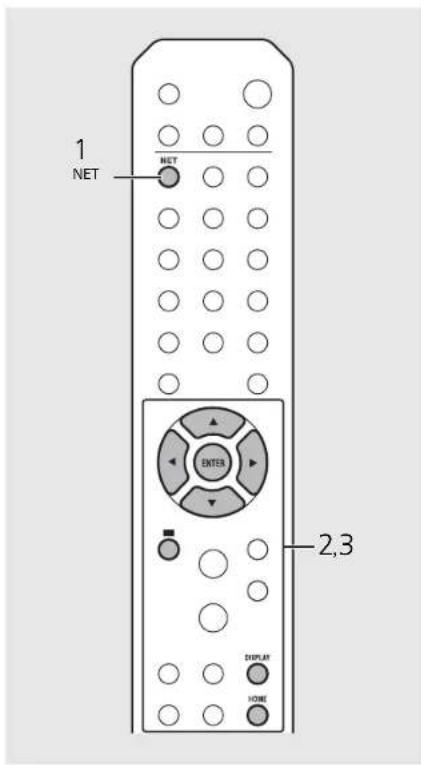 1 NET 2,3 DISPLAY HOME