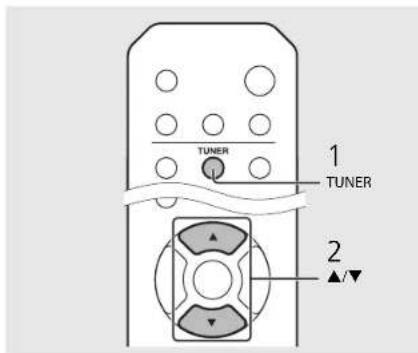 TUNER 1 TUNER 2 ▲/▼