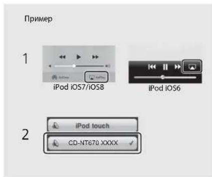 Пример 1 iPod iOS7/iOS8 iPod iOS6 2 iPod touch CD-NT670 XXXX
