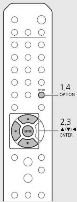 OPTION 1,4 OPTION 2,3 ▲/▼/ ENTER ENTER