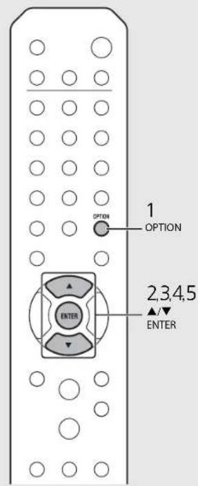 OPTION 1 OPTION 2,3,4,5 ENTER ENTER