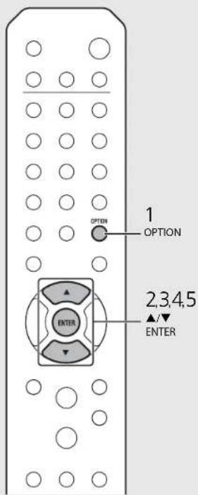 OPTION 1 OPTION 2,3,4,5 ENTER ENTER