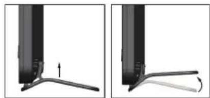 Two-panel diagram showing a mechanical component with an arrow indicating motion, no text or symbols present.