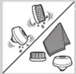 PHILIPS Series 5000 S5230 - Curățarea accesoriului cu perie de curățare - 2
