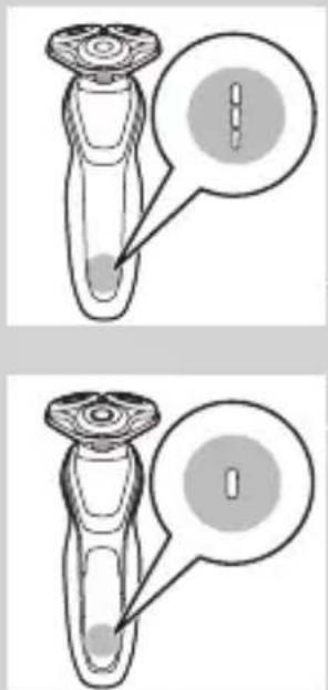 Diagram showing two views of a device with labeled parts and speech bubbles indicating specific positions.