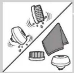 PHILIPS Series 5000 S5230 - Cleaning the cleansing brush attachment - 2
