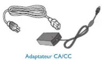 Adaptateur CA/CC cable and connector device (no text or symbols on diagram)