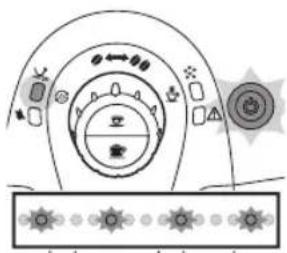 Diagram of a device control panel with Chinese labels and directional arrows indicating movement or operation.