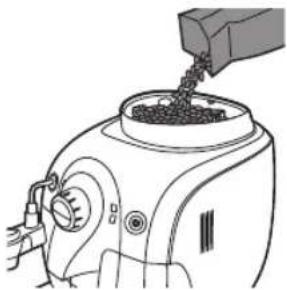 PHILIPS 2100 series HD8652 - Filling the coffee bean container - 1