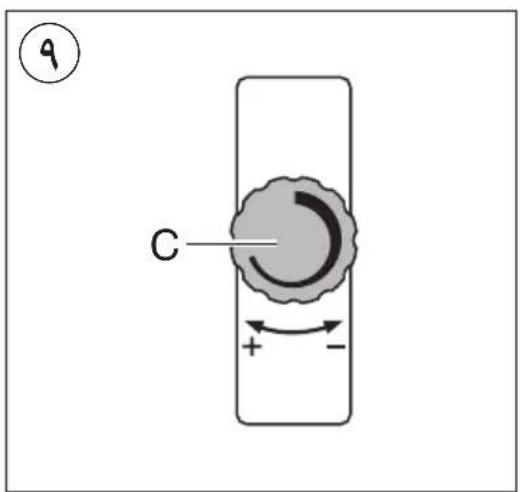 9 C + -
