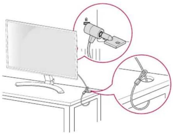 LG 22MP58VQ - Utilisation du système de sécurité Kensington - 1