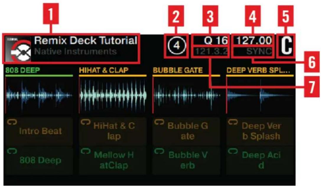 1 REMIX Deck Tutorial Native Instruments 2 Q 16 121.3.2 4 127.00 SYNC 5 C 6 7 808 DEEP HIHAT & CLAP BUBBLE GATE DEEP VERB SPL... Intro Beat HiHat & C lap Bubble G ate Deep Ver b Splash 808 Deep Mellow H atClap Bubble V erb Deep Aci d