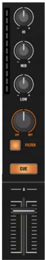 - HI - MID - LOW LFF RFF FILTER CUE A
