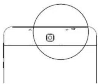 Simple line drawing of a circular object with a horizontal line and a square symbol, no text or labels present.