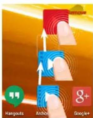 ARCHOS Xenon 80c - Desplazamiento de un elemento de la pantalla de inicio: - 1