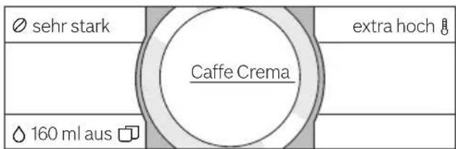 sehr stark Caffe Crema extra hoch 160 ml aus
