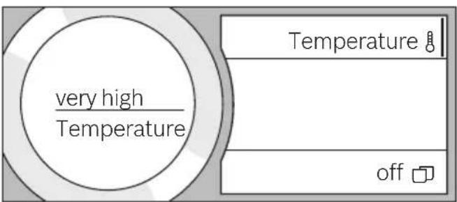 very high Temperature Temperature off