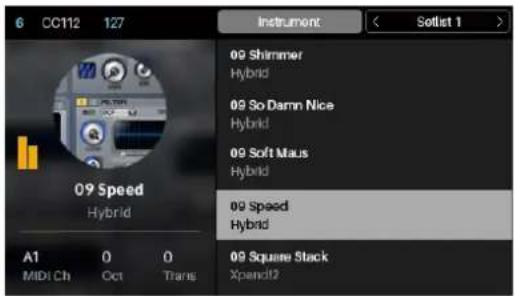 6 CC112 127 Instrument Setlist 1 09 Shimmer Hybrid 09 So Damn Nice Hybrid 09 Soft Maus Hybrid 09 Speed Hybrid A1 0 0 MIDI Ch Oct Trans 09 Square Stack Xpandt2