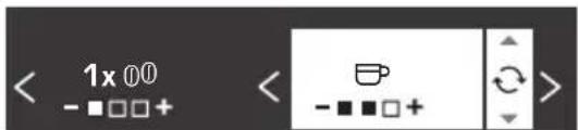 < 1x 00 - ■□□+ < - ■■□+ >