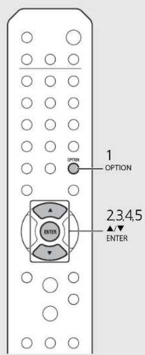 OPTION 1 OPTION 2,3,4,5 ENTER ENTER