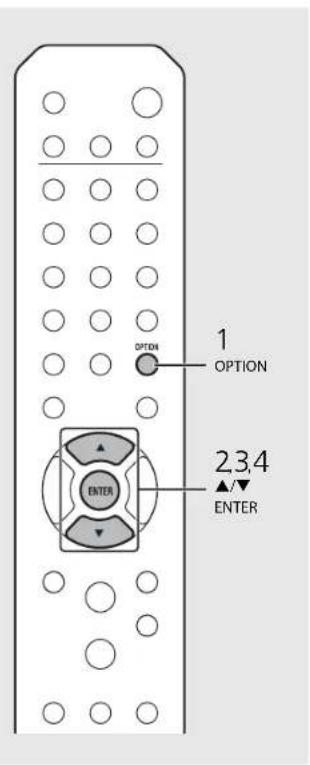 OPTION 1 OPTION 2,3,4 ENTER ENTER