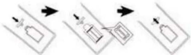 graph LR A["Step 1: Battery icon"] --> B["Step 2: Arrow pointing to battery icon"] B --> C["Step 3: Arrow pointing to battery icon"] C --> D["Step 4: Arrow pointing to battery icon"]
