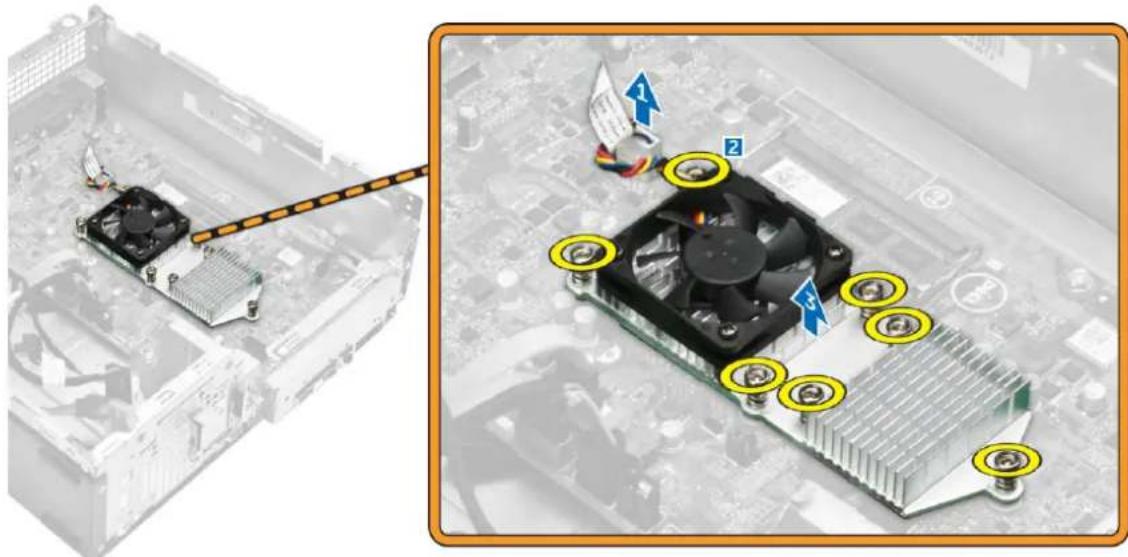 DELL Vostro 3252 - Retrait de l'ensemble dissipateur thermique - 1