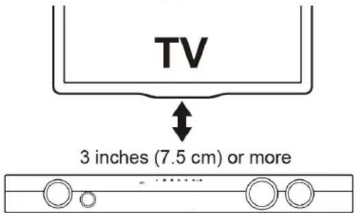 TV 3 inches (7.5 cm) or more