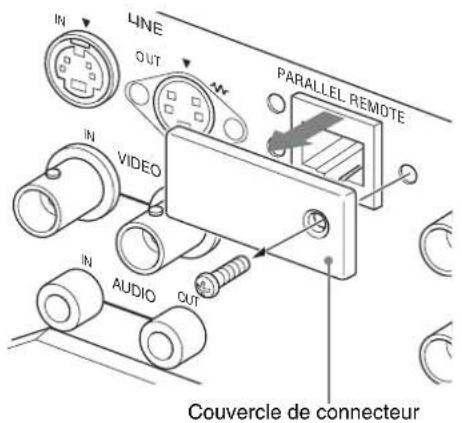 IN LINE OUT PARALLEL REMOTE IN VIDEO IN AUDIO OUT Couvercle de connecteur