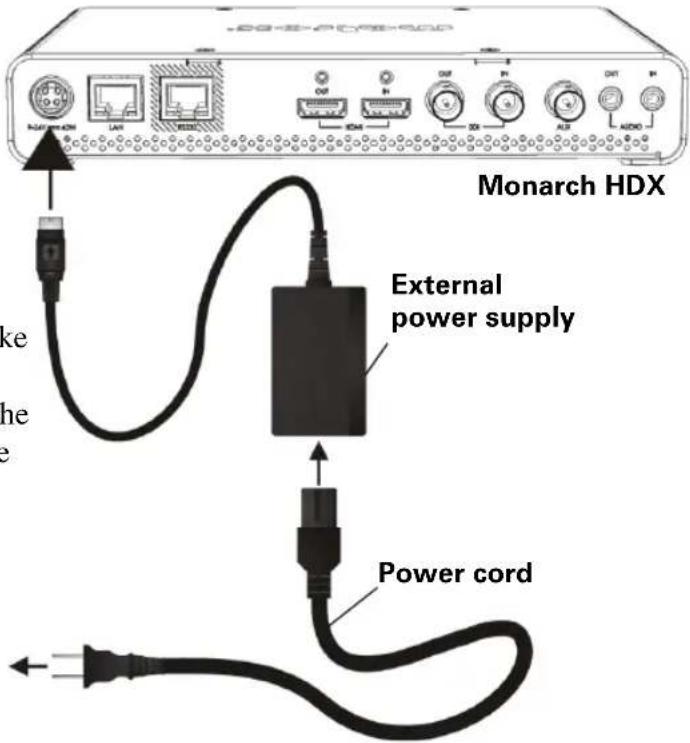 Monarch HDX External power supply Power cord