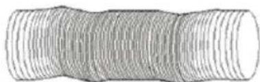Pure diagram of a coiled pipe or tube with no text, numbers, or symbols
