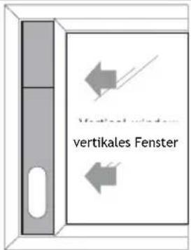 vertical window vertikales Fenster