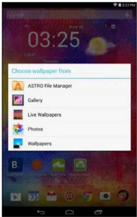 03:25 Choose wallpaper from ASTRO File Manager Gallery Live Wallpapers Photos Wallpapers