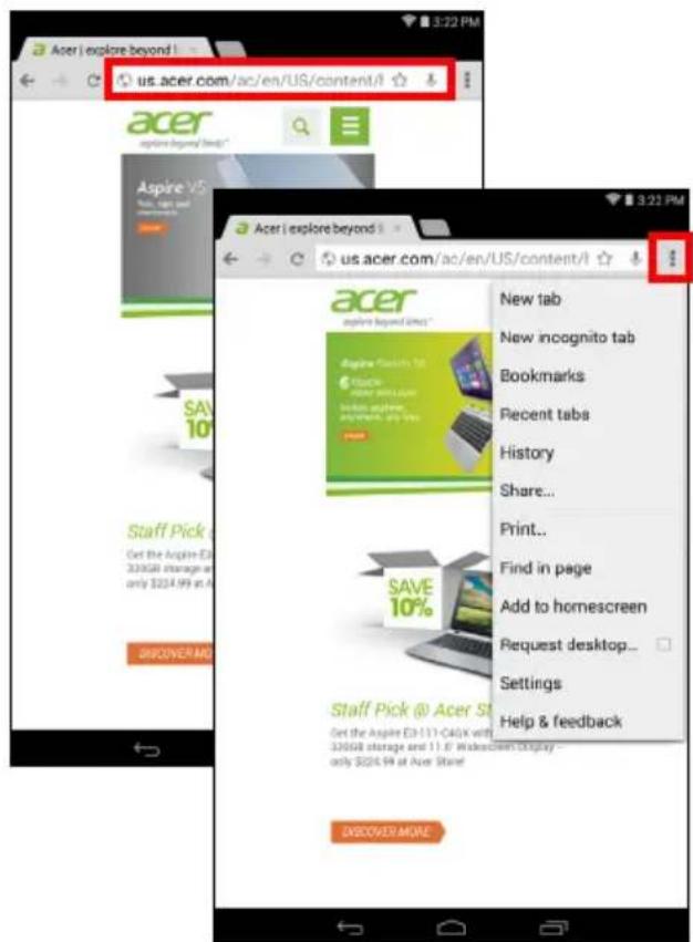 Acer i explore beyond! us.acer.com/ac/en/US/content/ aser aspire beyond (alt) Aspire VS New tab New incognito tab Bookmarks Recent tabs History Share... Print... Find in page Add to homescreen Request desktop... Settings Help & feedback SAL 10% Staff Pick Get the Aspire E3-151-C4G X with 326GB storage and 11.6" Wakescreen display - only $224.99 at Acer Store DISCOVER:MOLE ASPER SAVE 10% Staff Pick @ Acer St Get the Aspire E3-151-C4G X with 326GB storage and 11.6" Wakescreen display - only $224.99 at Acer Store DISCOVER:MOLE